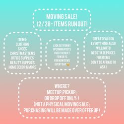MOVING SALE !! Read Photo For Details :) 