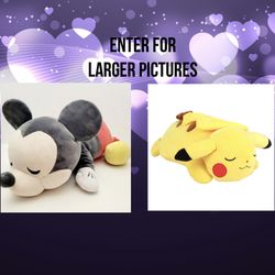Pikachu/Mikey Mouse Large Cuddleez Plushies