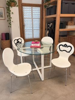 Glass Table with Chairs
