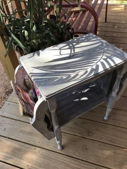 Rustic magazine side table