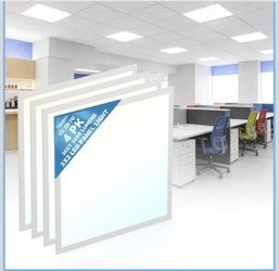 New-2x2 LED Flat Panel Light Drop Ceiling Office Fixture,5 CCT 3000K-6500K Adjustable & 5 Wattage Selectable (2 Packs)