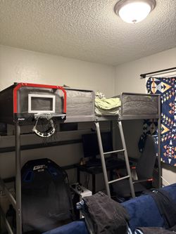 grey loft twin bed frame