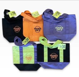 Trader Joe's Mini Halloween Canvas Tote Bag Limited Edition - You Choose Color