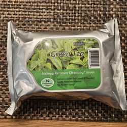 Beauty Treats Green Tea Makeup Remover Wipes 30 Ct Cleansing Facial Towelettes Vitamin E