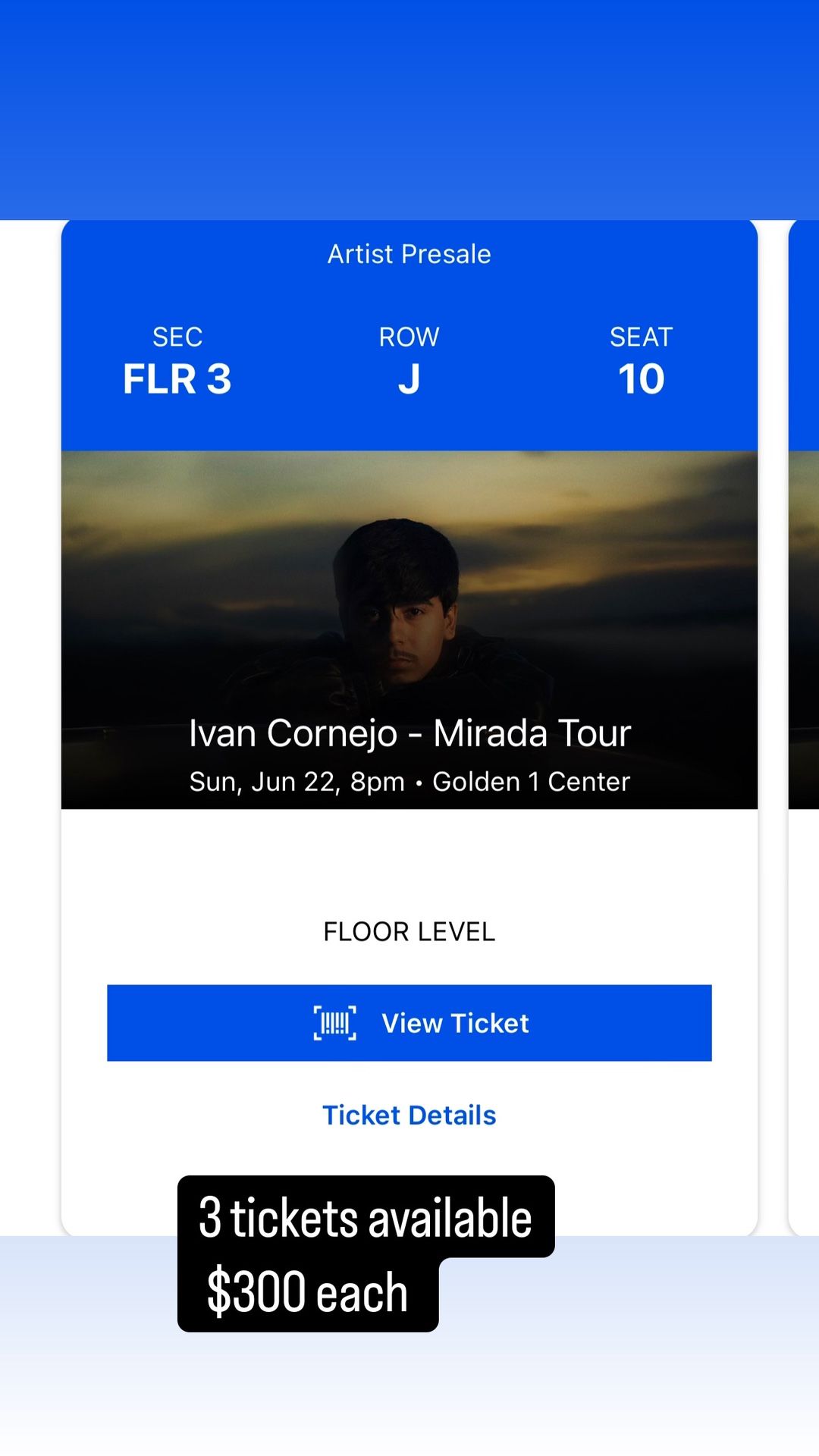 Ivan Cornejo Tickets