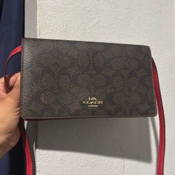 coach ana foldover signature canvas crossbody bag