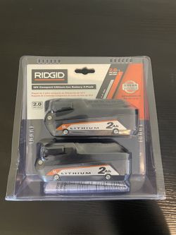 Ridgid 18v compact lithuim-ion battery 2pack