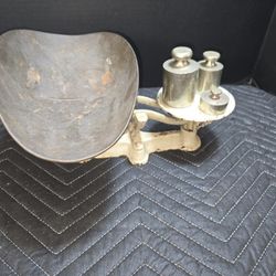 Antique Scale With Weights 