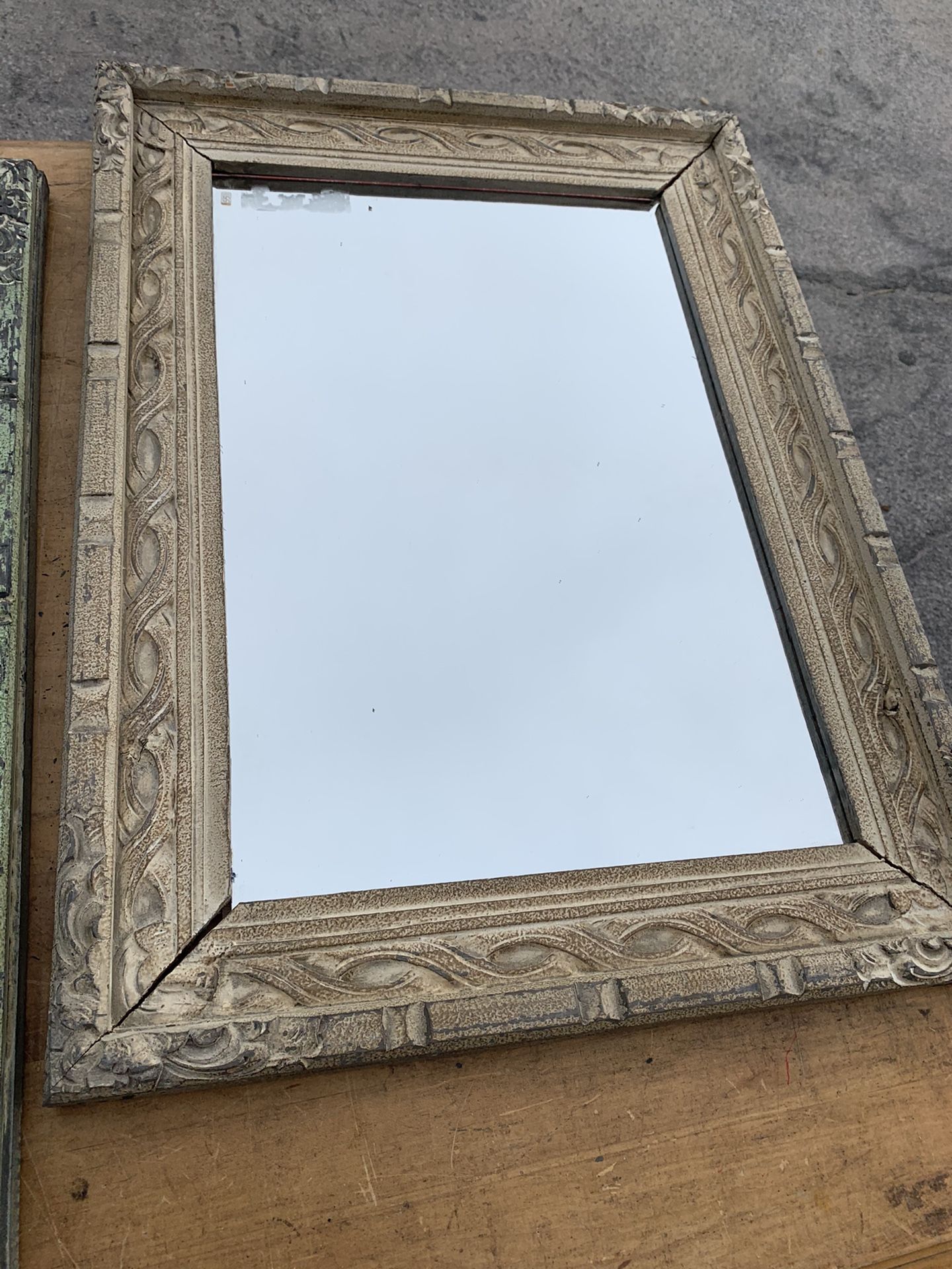 Hand carved indonesian mirror