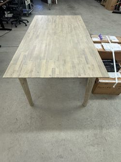 Light Wood Rectangular Dining Table - Living Spaces