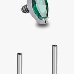 FINE4U 1PC Tragus Conch Helix Flat Labret Piercing Jewelry 16G 6mm 8mm - ASTM F136 Titanium Cartilage Earring Flatback Stud, Implant Grade Internally 