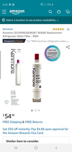 Kenmore CECOMINOD046967 469085 Replacement Refrigerator Water Filter - 9085