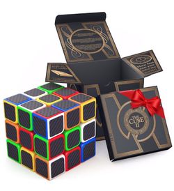 3 of aGreatLife Carbon Fiber Sticker Speed Cube: 3x3x3 Cube Puzzle to Expand Your Mind With Hours of Logical Fun - Easily Twist With Superior Corneri