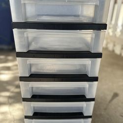 6 Drawer Plastic Storage Organizer 