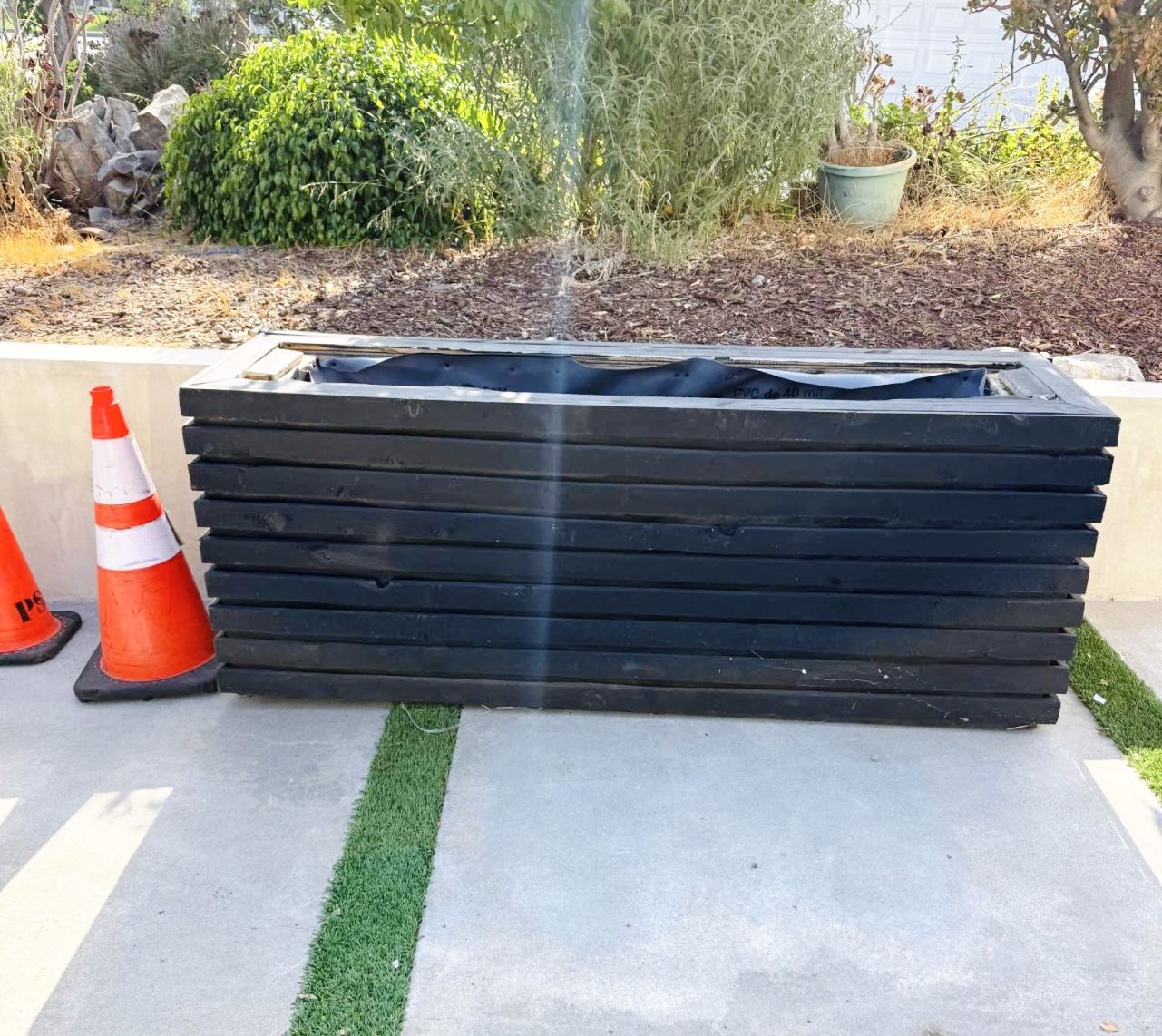 Large 74” wood planter box patio privacy divider delivery