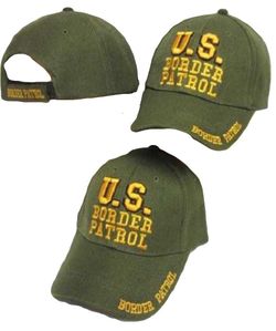 U.S. Border Patrol Hat Green / Yellow Embroidered Cap