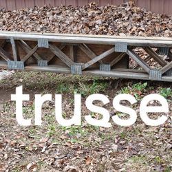 3 Treated 2x4x16 Trusses, Two 16ft.10 And One 14ft, Must Take All 