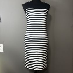 Banana Republic sleeveless striped dress, Size 0, Navy Blue /white