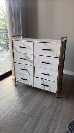 8-Drawer Dresser with Gold Frame