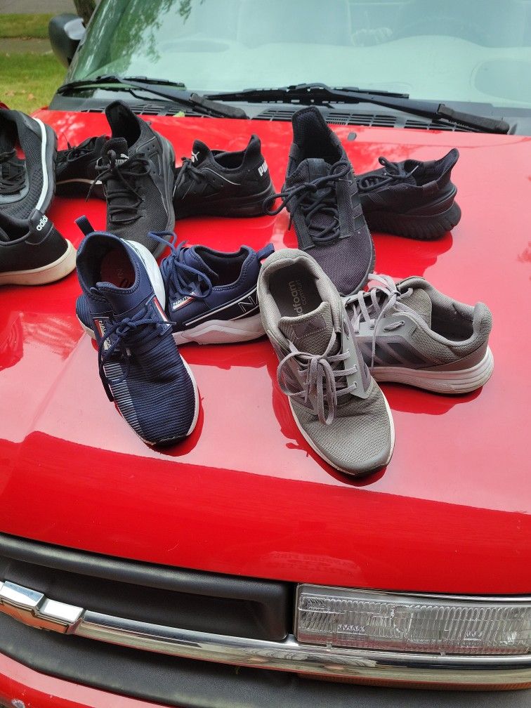 Puma, Adidas, Nautica, Bass men's size 10