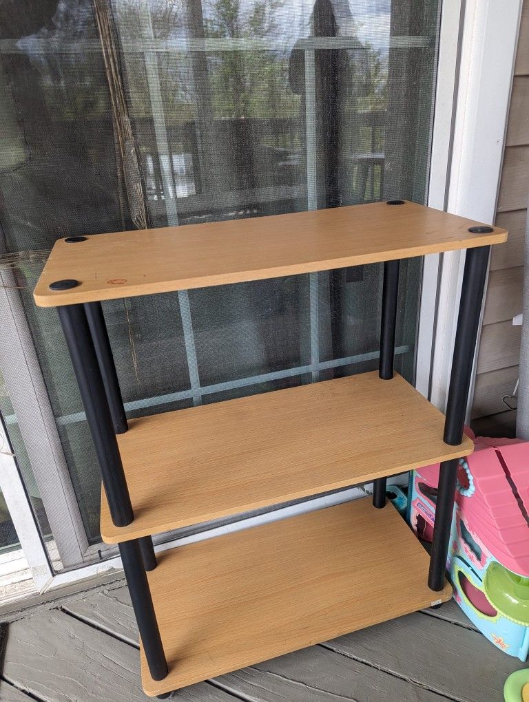 Side Table With 3 Shelves