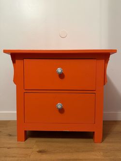Solid wood bedside table