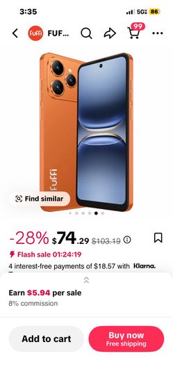 FUFFI M17 Pro Smartphone, Large Screen Smartphone, 6.56-inch HD Screen, Global 4G Network, Dual-SIM, Quad-Core Processor, 3GB RAM + 32GB ROM, 3100mAh 