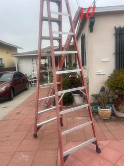 Escalera de 10 pies de fibra de vidrio
