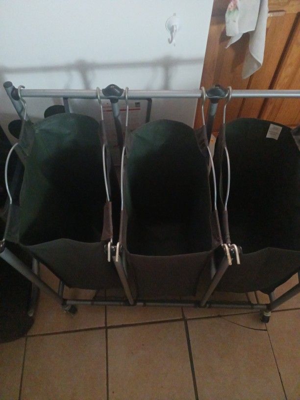 Triple Laundry With Wheels