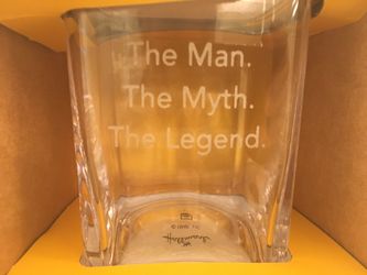 Hallmark “Drinks On You” Rocks Glass “The Man, Myth The, The Legend”