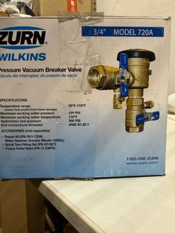 Wilkins 3/4 in. 720A Pressure Vacuum Breaker Assembly