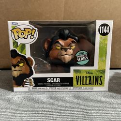 EXCLUSIVE Scar (with Meat) Disney Funko Pop #1144 Lion King Villains Animation