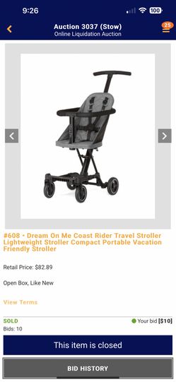 Dream On Me Coast Rider Travel Stroller Lightweight Stroller