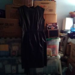 Black Leather Dress Only Worn Once. Size 6