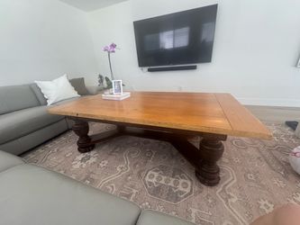 Natural Wood Large Coffee Table