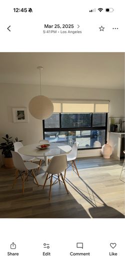 White Tulip Dining Set - $500 (Table + 5 Chairs)