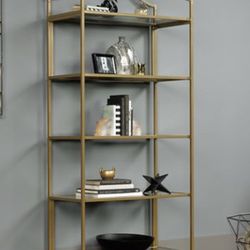 Metal And Glass Shelving Unit