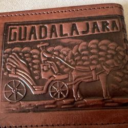 Guadalajara and horse Mexican leather wallet