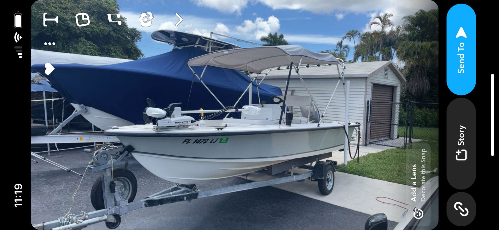 2000 Sea Strike 17 Foot Bay Boat