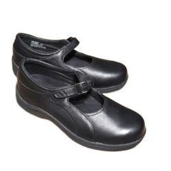 P.W. Minor Park Avenue Orthopedic Mary Janes - Women's Size 8W Black Leather Shoes