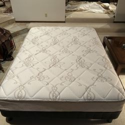Queen Bed Mattress with Bed Frame.
