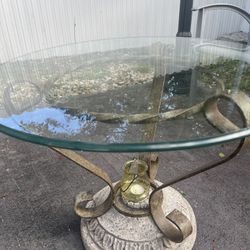 Antique Round Glass Table