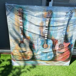 Beautiful Color Gasping New Musical Musician Artistic Painted And Molted Painting 