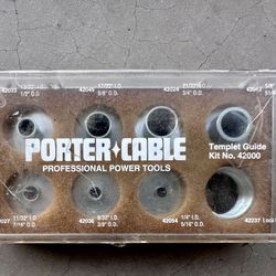 Porter Cable Templet Template Guide 9 Piece Kit & Case 42000
