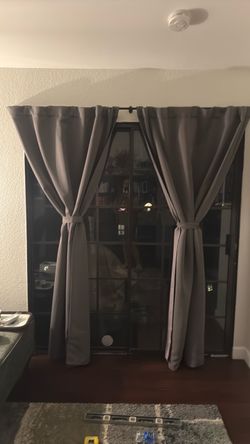 Grey blackout curtains