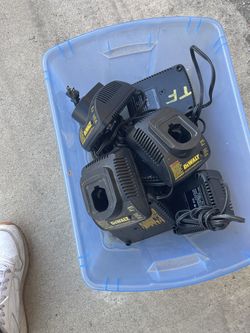 DeWalt Chargers only one 7.2V-to-18V for $15.00 see more below CASH ONLY PICK UP ONLY ALL SALES ARE FINAL