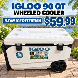 Igloo 90-Quart Wheeled Cooler