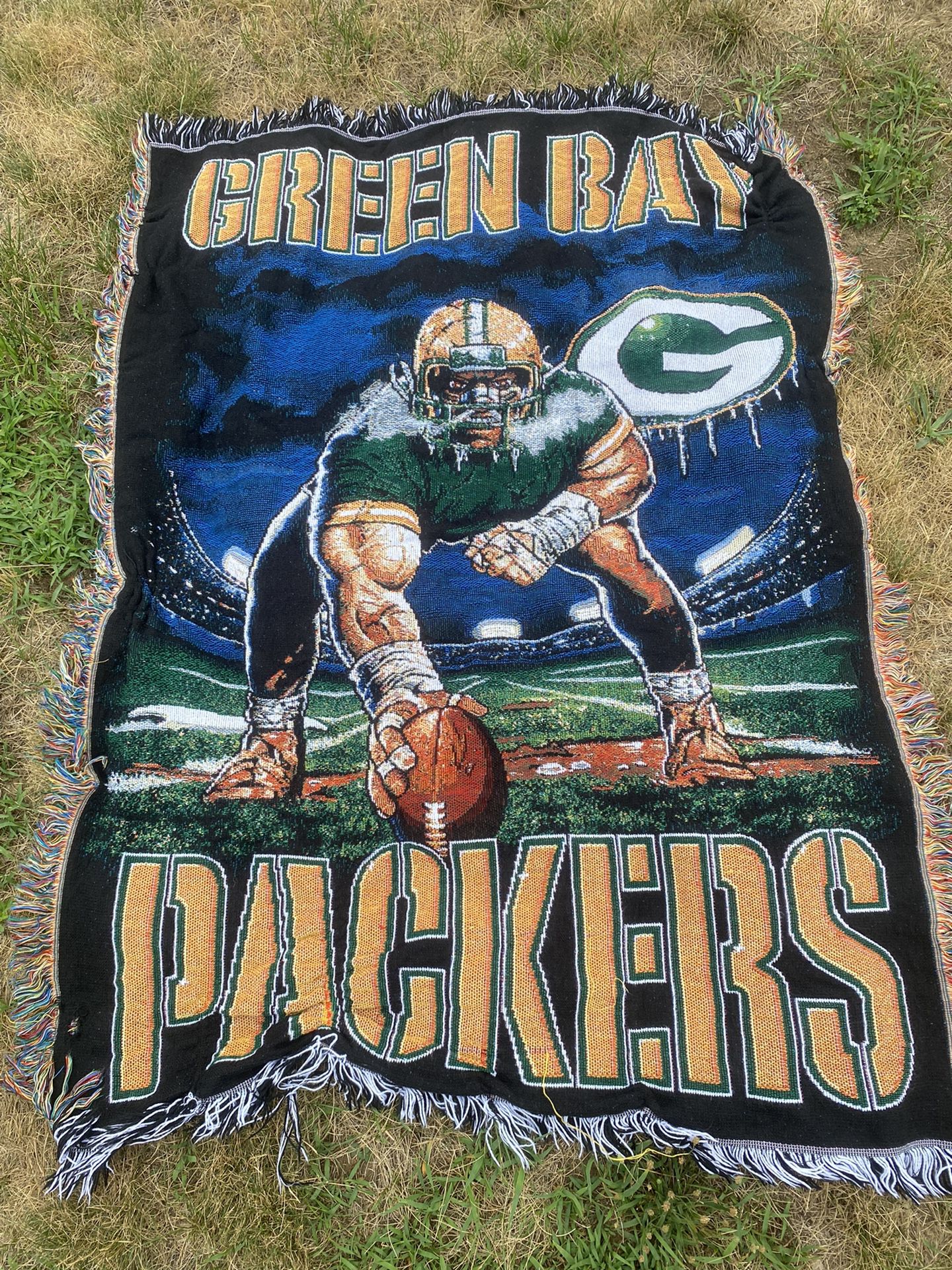 Northwest co Green Bay packers woven knit afghan blanket throw