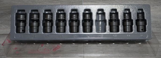 ICON NIB 3/8" Drive Professional Impact Swivel 10PC SET Metric (Missing 1)