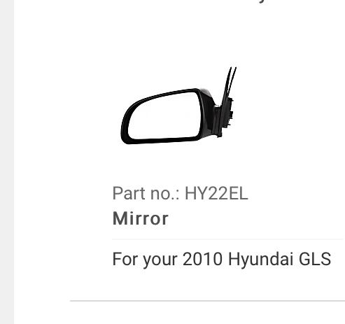 2010 Hyundai  Sonata Driver Mirror 